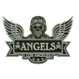 Los Angeles angels badge embroidery design - Embroidery Design