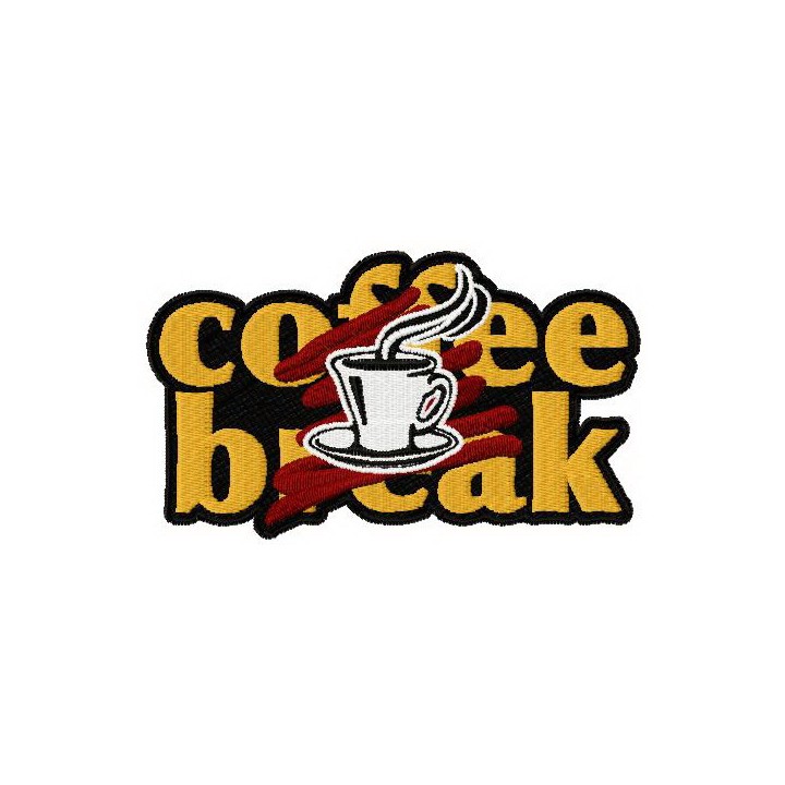 Coffee break 3 embroidery design - Embroidery Design