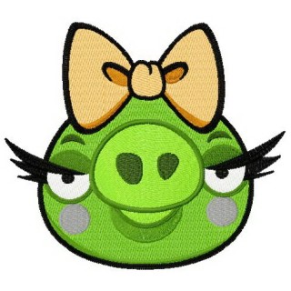 Bird pig embroidery design - Embroidery Design