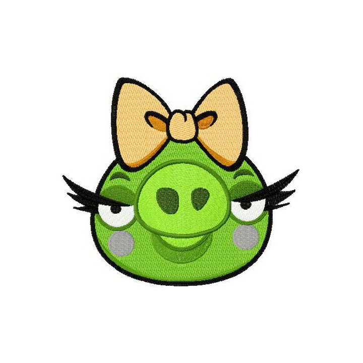 Bird pig embroidery design - Embroidery Design