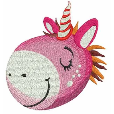 Preview of a dreamy unicorn muzzle embroidery design, showcasing intricate stitching patterns for creative projects.