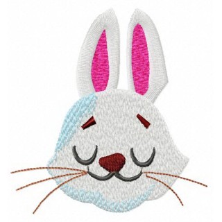 Dreamy bunny muzzle embroidery design - Embroidery Design