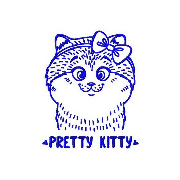 Pretty kitty 4 embroidery design - Embroidery Design