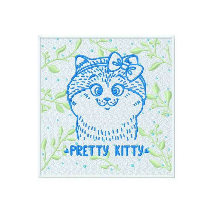 Pretty kitty 2 embroidery design - Embroidery Design