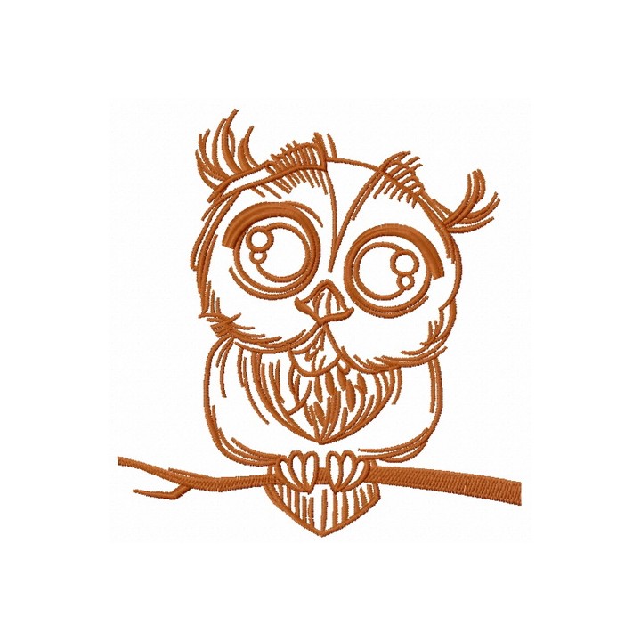 Cute owl 4 embroidery design - Embroidery Design