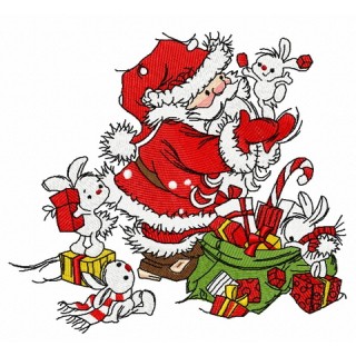 Presents for bunnies 2 embroidery design - Embroidery Design