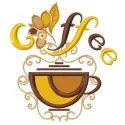 Preview of Coffee Cup 2 embroidery design featuring a charming coffee cup motif for stitching on various fabric items.
