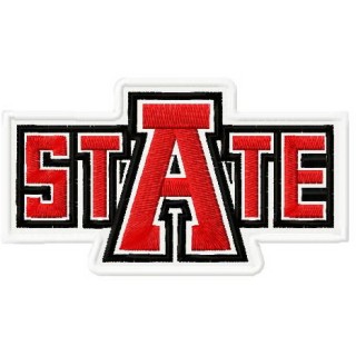 Arkansas State Red Wolves logo embroidery design - Embroidery Design