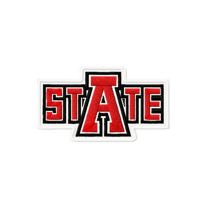 Arkansas State Red Wolves logo embroidery design - Embroidery Design