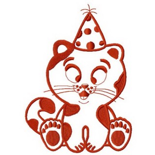 Fluffy birthday 5 embroidery design - Embroidery Design