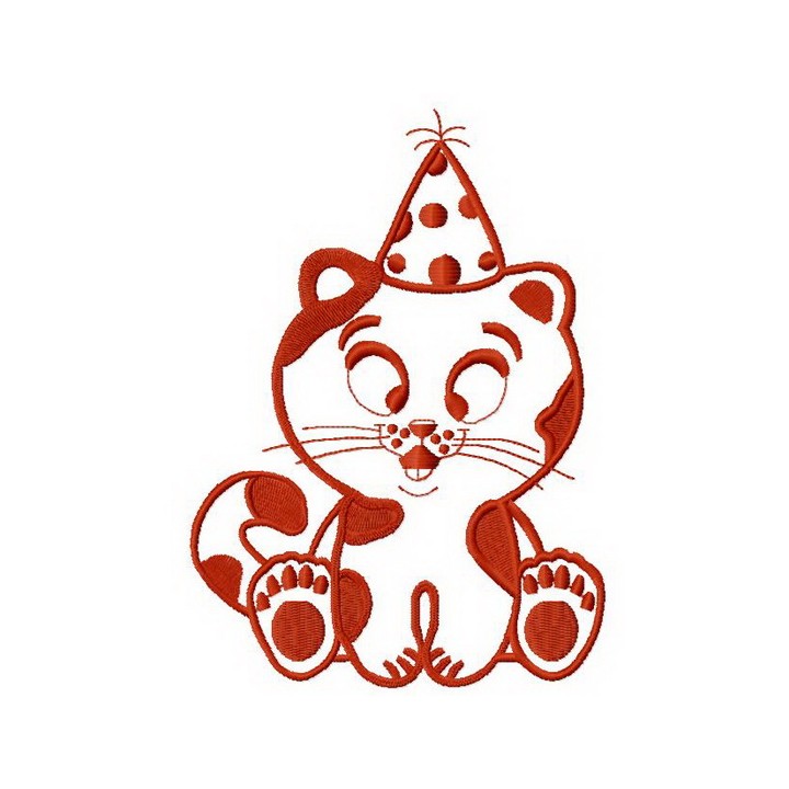 Fluffy birthday 5 embroidery design - Embroidery Design