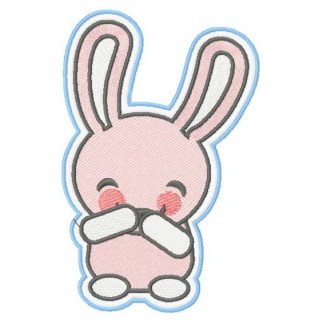 Bunny laughs 3 embroidery design - Embroidery Design