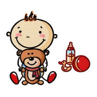 Baby's playtime 3 embroidery design - Embroidery Design