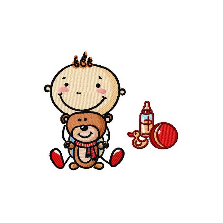 Baby's playtime 3 embroidery design - Embroidery Design