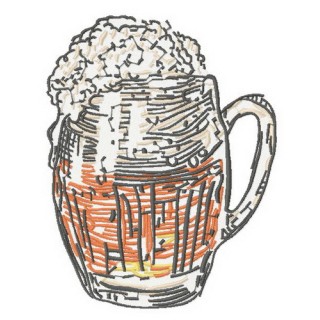 Beer time 2 embroidery design - Embroidery Design