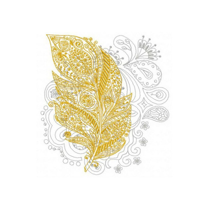 Feather 3 embroidery design - Embroidery Design