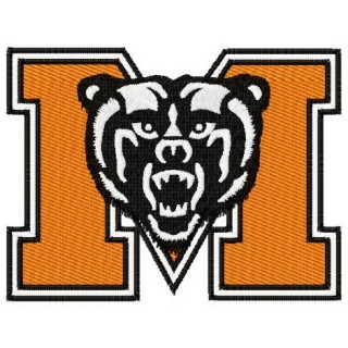 Mercer Bears logo embroidery design - Embroidery Design