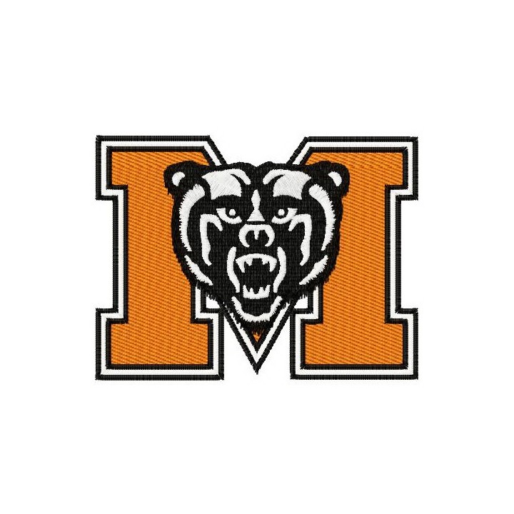 Mercer Bears logo embroidery design - Embroidery Design
