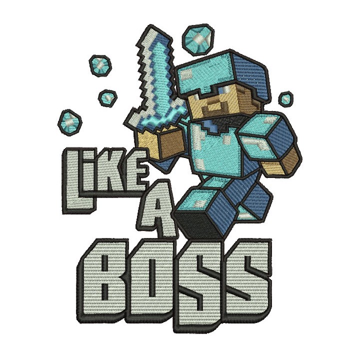 Like a boss embroidery design - Embroidery Design