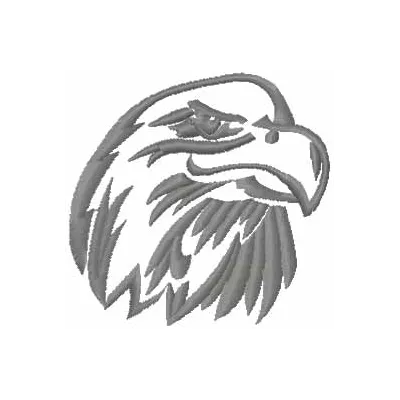 Eagle 3 embroidery design showcasing a tribal symbol, ideal for creating striking apparel and accessories.