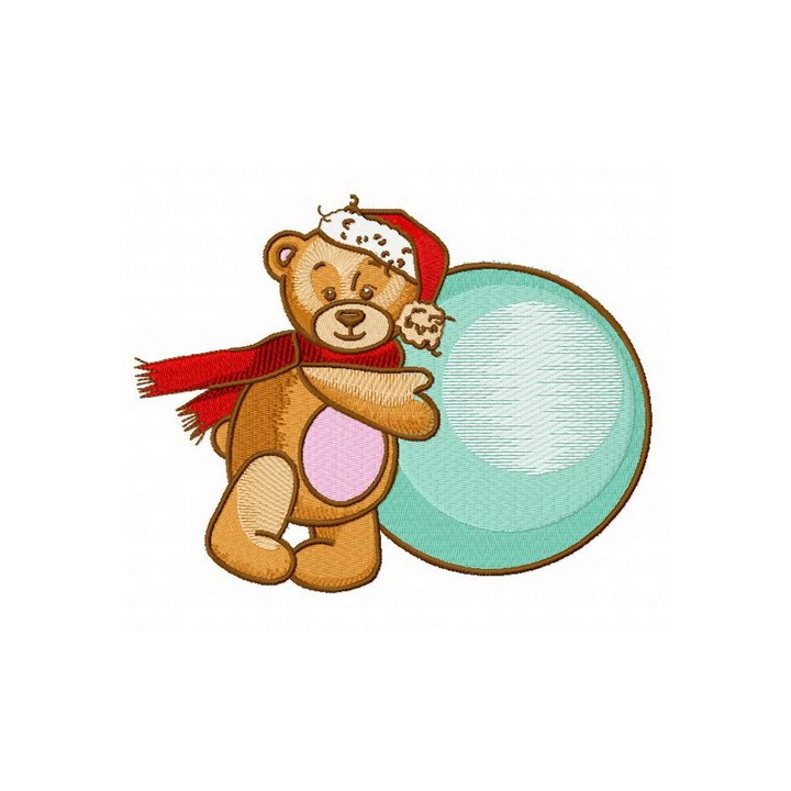 Teddy's winter 2 embroidery design - Embroidery Design