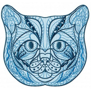 Mosaic cat 2 embroidery design - Embroidery Design