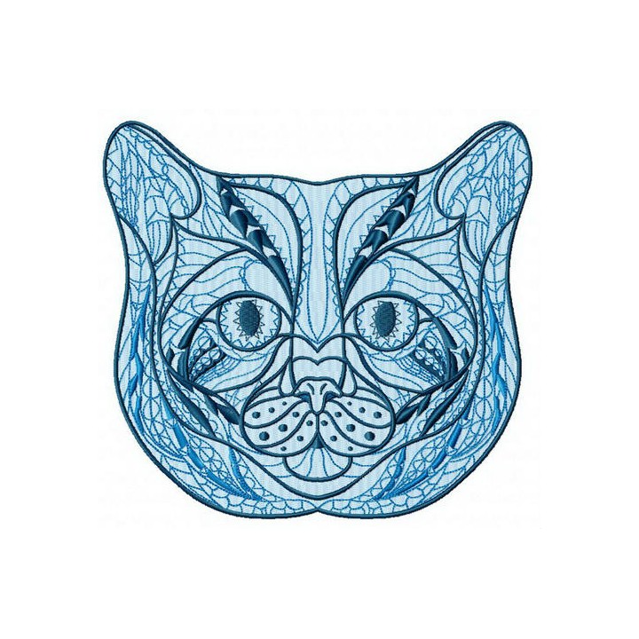 Mosaic cat 2 embroidery design - Embroidery Design