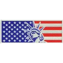 USA flag embroidery design showcasing a vibrant stitched motif for Independence Day celebrations.