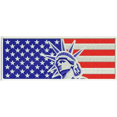USA flag embroidery design showcasing a vibrant stitched motif for Independence Day celebrations.