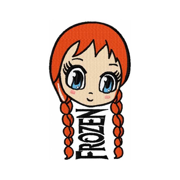 Anna chibi 2 embroidery design - Embroidery Design