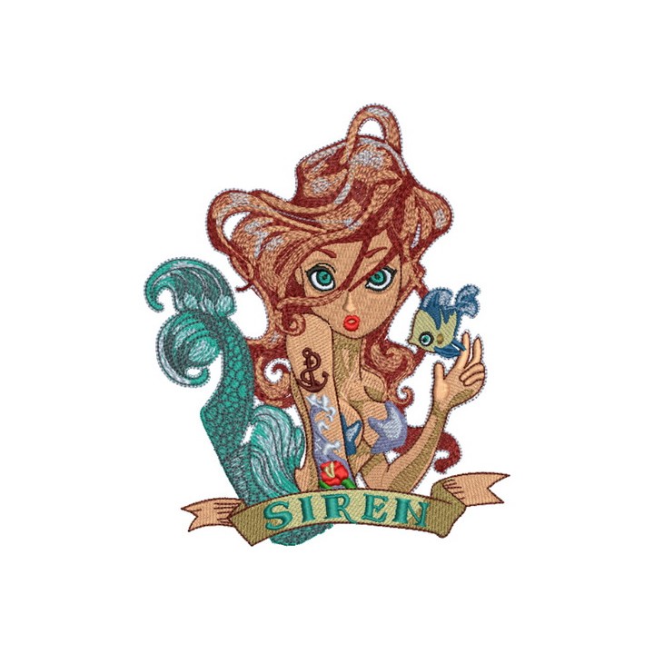 Siren 2 embroidery design - Embroidery Design