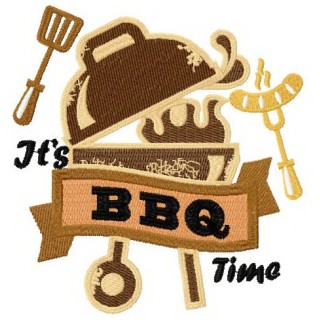 It's BBQ time embroidery design - Embroidery Design