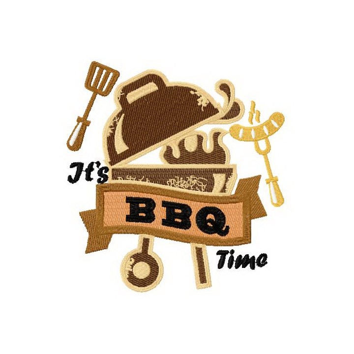 It's BBQ time embroidery design - Embroidery Design