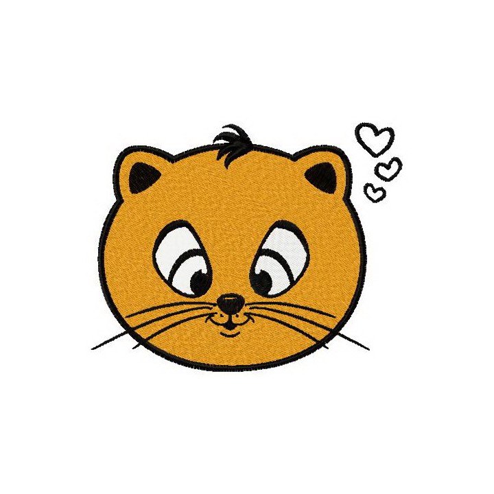Cat in love embroidery design - Embroidery Design