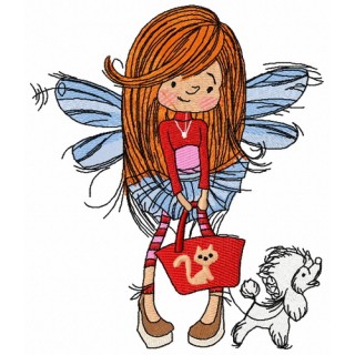 Shopping fairy 5 embroidery design - Embroidery Design