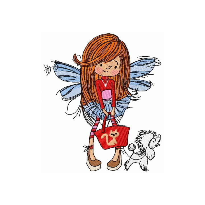 Shopping fairy 5 embroidery design - Embroidery Design