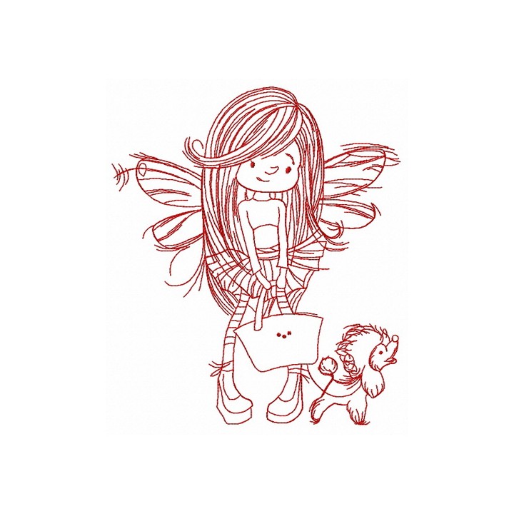 Shopping fairy 3 embroidery design - Embroidery Design