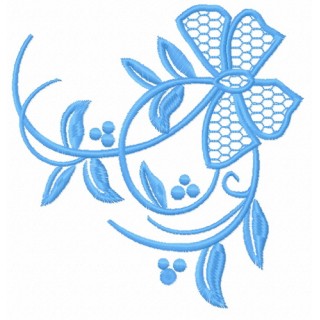 Butterfly flower embroidery design - Embroidery Design