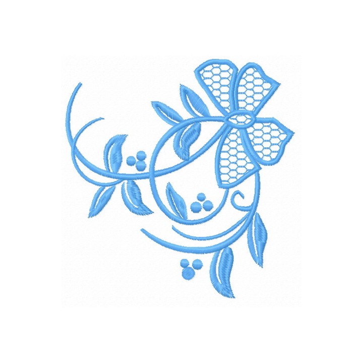 Butterfly flower embroidery design - Embroidery Design