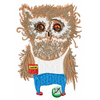 Owl's morning embroidery design - Embroidery Design
