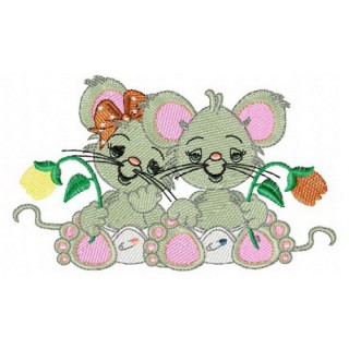 Newborn mice embroidery design - Embroidery Design