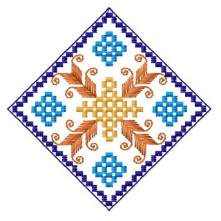 Square decoration 2 embroidery design - Embroidery Design