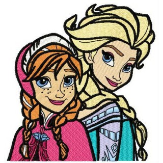 Frozen sisters 3 embroidery design - Embroidery Design