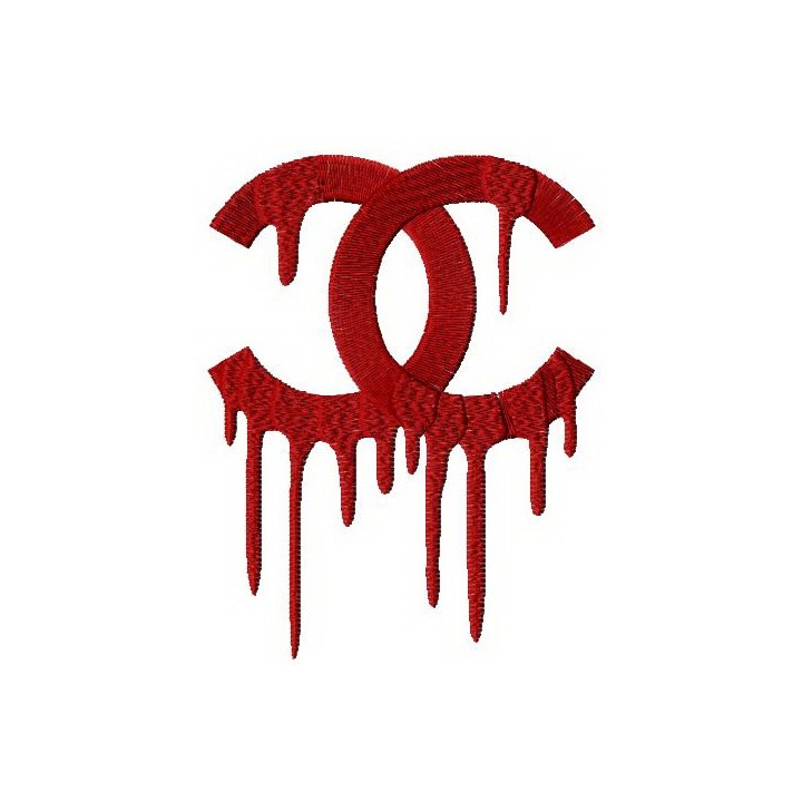 Chan drip logo embroidery design - Embroidery Design