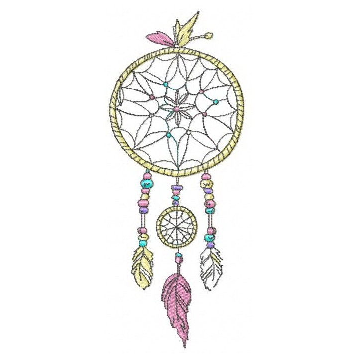 Dreamcatcher 5 embroidery design - Embroidery Design