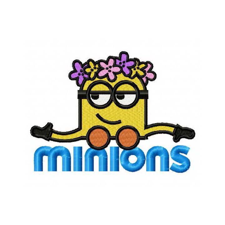Hawaiian Minion 2 embroidery design - Embroidery Design