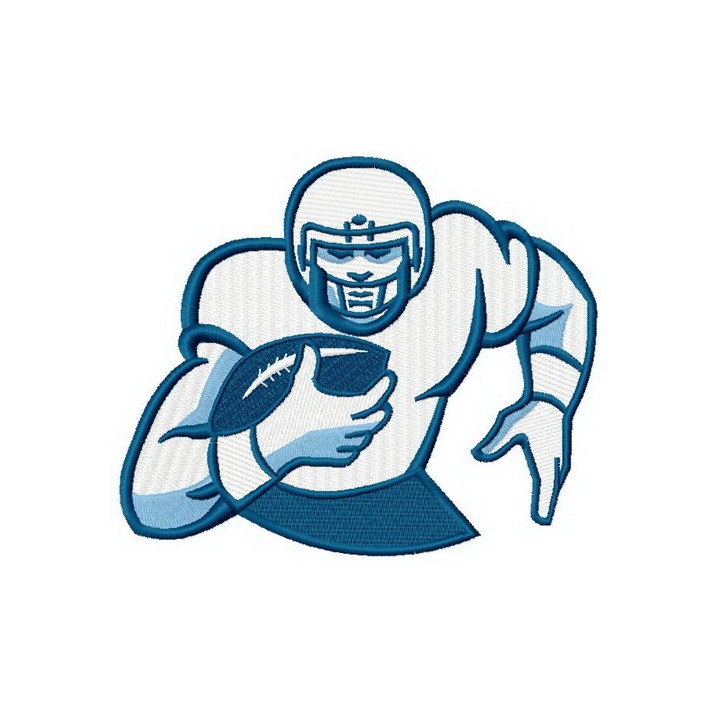American football player 7 embroidery design - Embroidery Design