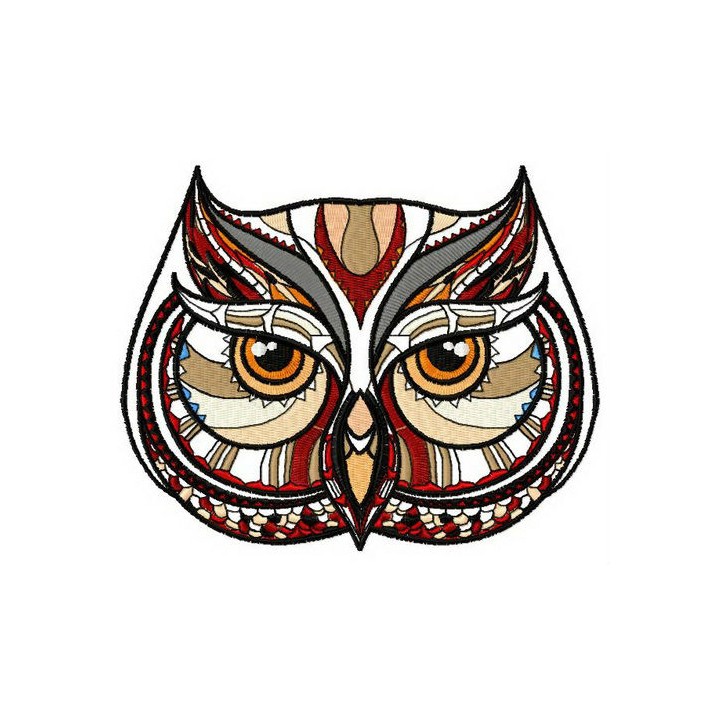 Mosaic owl 2 embroidery design - Embroidery Design