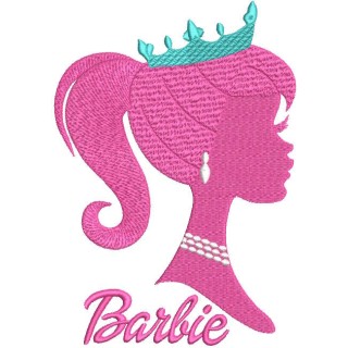Barbie beauty queen embroidery design - Embroidery Design