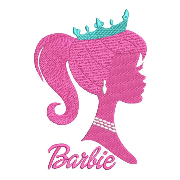 Barbie beauty queen embroidery design - Embroidery Design